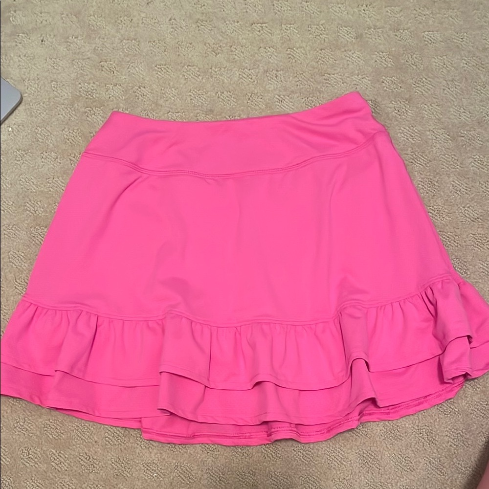 Marshalls Pink Ruffled Skater Mini Skirt